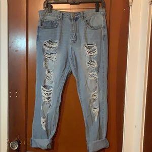 Ripped Boyfriend Jeans